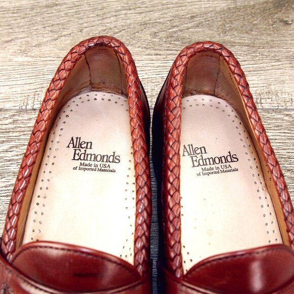 Allen Edmonds MAXFIELD Loafer 7.5 EEE Wide Chili * add $15 new Cedar Trees main image 7